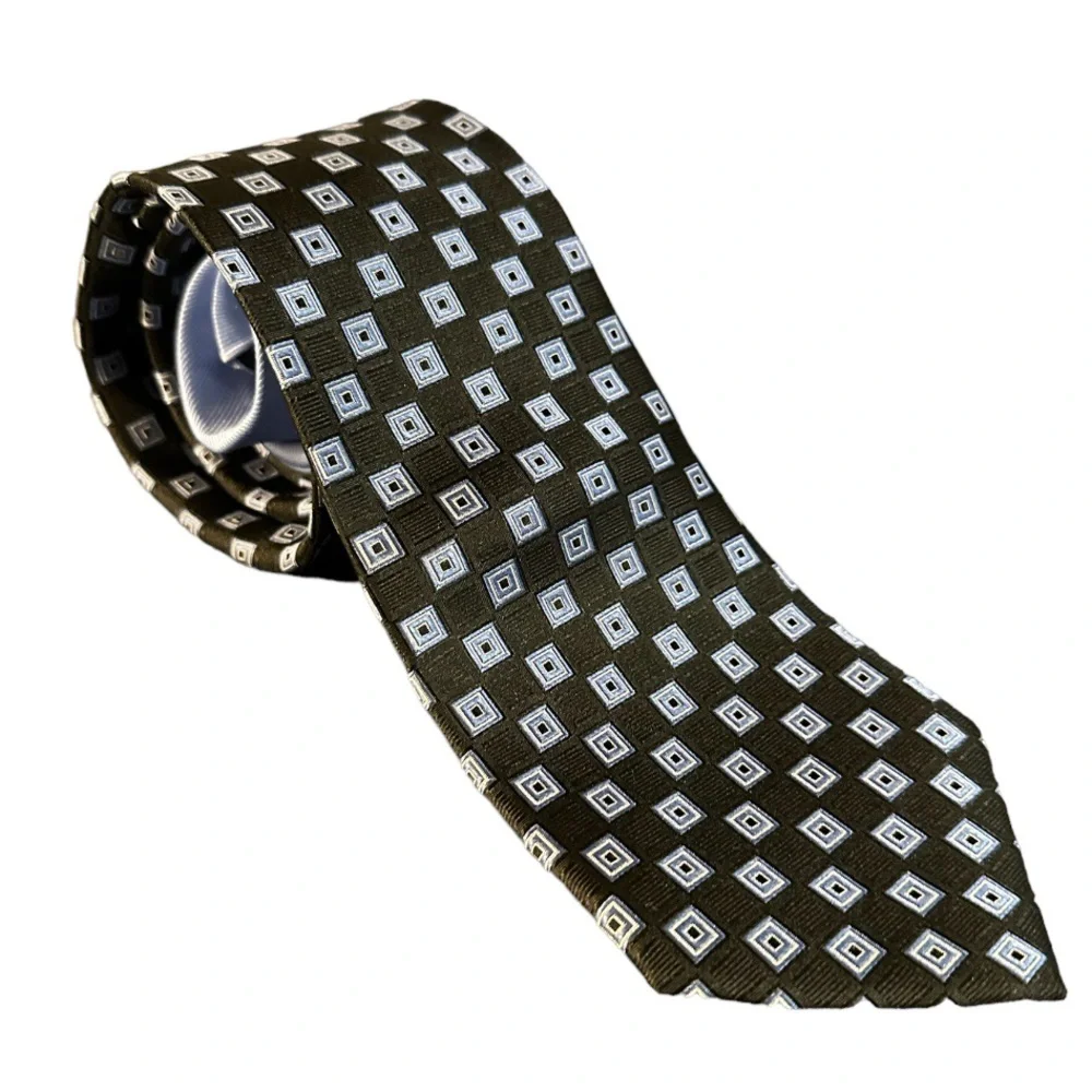 Tommy Hilfiger 100% Silk Necktie Navy Blue Extra Long 65”x3.5” Wide Textured